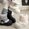 【多种穿法】厚底加绒雪地靴 加厚毛绒 锁温保暖 厚底增高显瘦 任意搭配 商品缩略图0