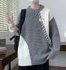 F012206都市气质风格撞色拼接针织衫套头毛衣 商品缩略图1