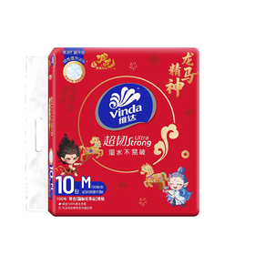 维达超韧抽取式面巾纸3层M码100抽*10包