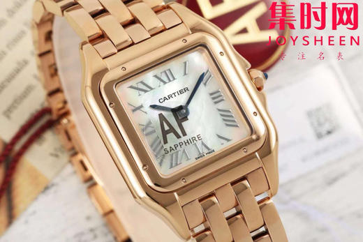 与豹同行 一跃入心 AF卡地亚猎豹系列 贝母面 中号表盘尺寸：27×37mm 女士腕表 商品图1