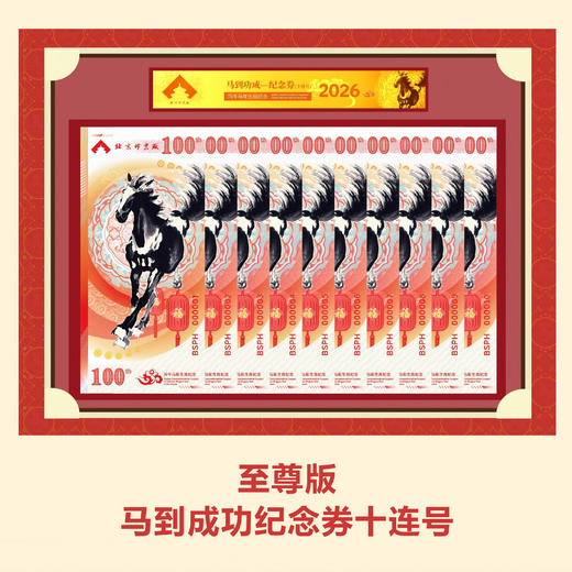 现货《马到功成》生肖纪念券， 北京邮票厂官方发行，纪念徐悲鸿先生诞辰 130 周年 商品图3