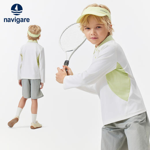 【120-160】【纳维凯尔】意大利小帆船男童休闲长袖POLO衫 商品图9