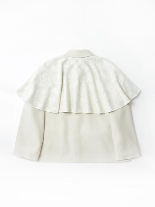 Kaiy Xiao 千金蝴蝶结蕾丝外套（斗篷可拆卸） 商品图3