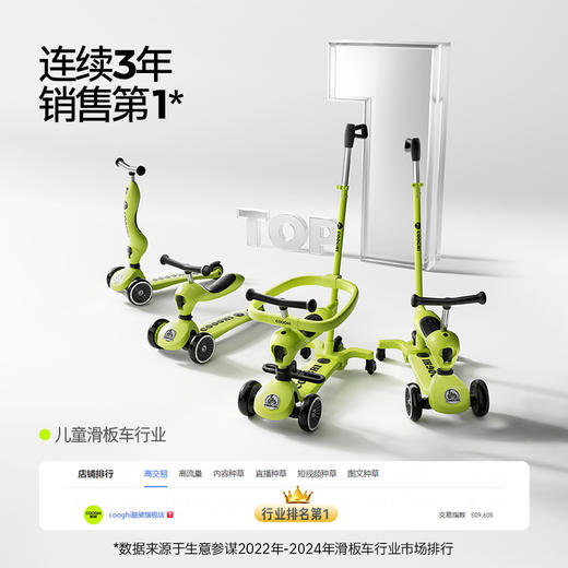 【新品上市】COOGHI酷骑小绿车滑板车二合一、三合一、六合一 商品图4