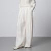 【林栖设计小店】简叙素影|天丝亚麻白色压褶垂感2026春新款宽松阔腿裤子1961081 商品缩略图5