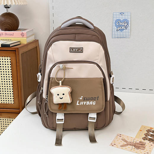 【简约时尚款❗️上学轻松背】新款透气减负护脊初中书包女生可爱三到六年级大容量糖果色双肩包。jc 商品图1