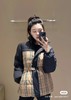 D012254新款格纹拼接双面两穿系腰带羽绒服外套女 商品缩略图8