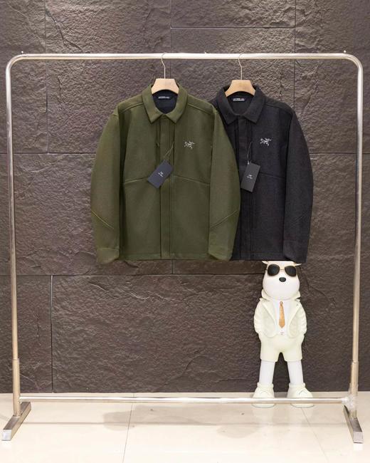 F012216新款男款商务羊毛外套羊绒翻领商务夹克外套 商品图0