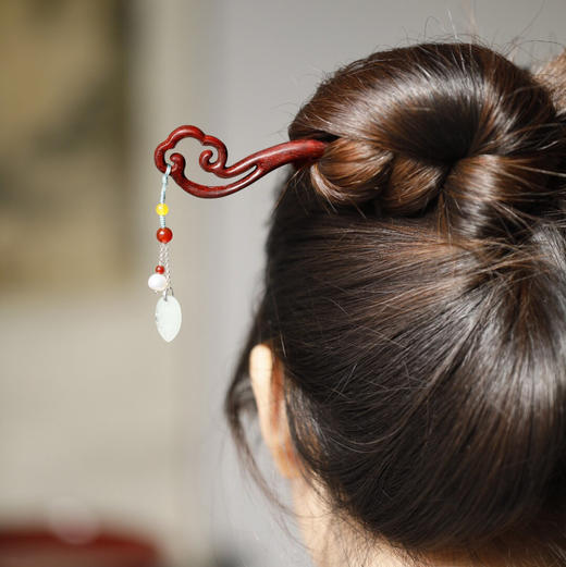 【青山特惠】小叶紫檀【清云】发簪 s20 商品图8