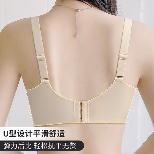 A2-【A-B杯】【小胸聚拢 小A秒变大C】蕾丝内衣女聚拢不空杯调整型文胸罩  春日江南 商品图4