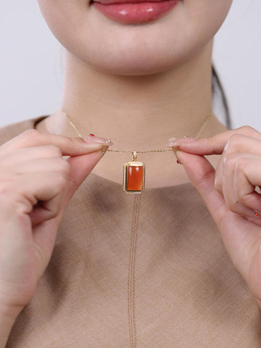 【挚友限定】18K金冰红吊坠 商品图1