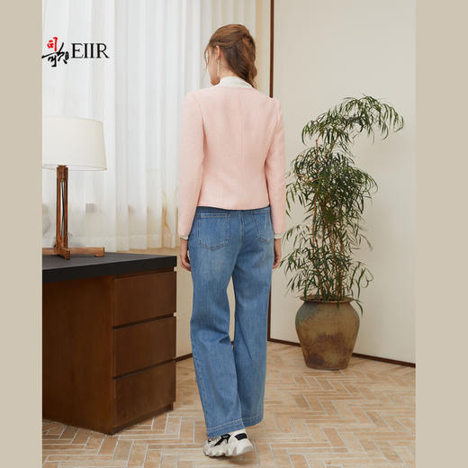 司歌小香风珠片闪闪外套收腰单排扣圆领长袖秋冬女B921086X 商品图3