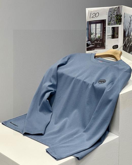 磨毛面料 保暖 舒适萌犸象春季新款磨毛长袖T恤打底保暖上衣采用双面长绒棉 商品图2