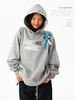 CryingCenter 格纹贴布绣加绒连帽卫衣 配胸花 男女同款 哭喊中心 商品缩略图1