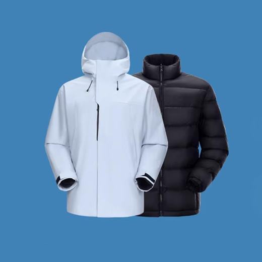 裁缝学苑MH09三合一冲锋衣纸样男装可拆卸羽绒内胆户外防水外套样板 商品图1