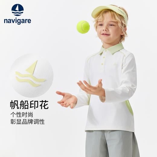 【120-160】【纳维凯尔】意大利小帆船男童休闲长袖POLO衫 商品图8