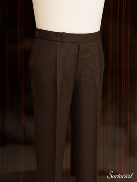 Ambrosi 咖色法兰绒裤装