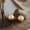 【天然正品】AU750黄金镶天然约9.4MM近正圆无暇香槟金色海水珍珠耳钉20.0*9.4*9.4MM （皆取最大值）311225NJM63特价：1380 商品缩略图5