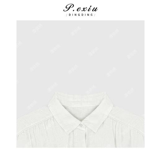 04-2潘依绣丁丁宠粉精致优雅纯色小翻领衬衫Q3641 商品图2