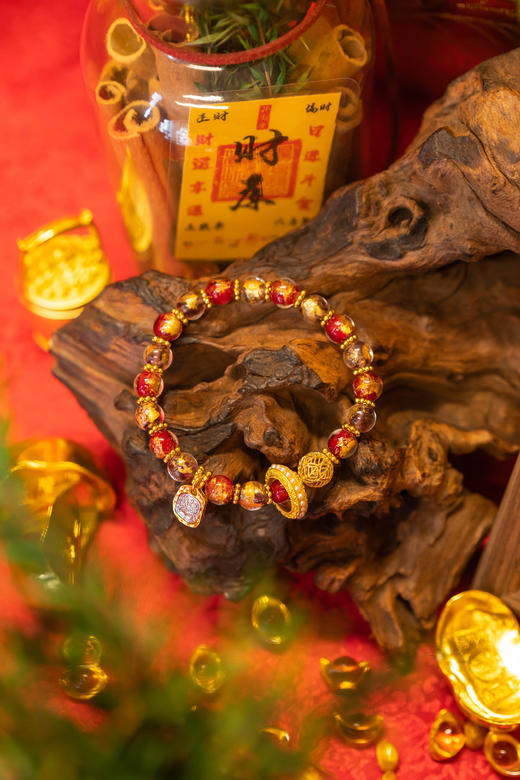 ² 【灵顺寺财神庙】古法香灰琉璃手串 HM02-CRMM-XJJ 商品图4