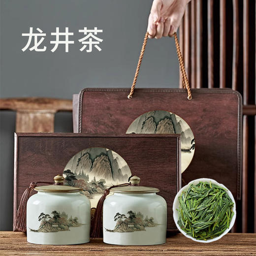 【好礼送好茶❗️明前龙井绿茶礼盒】源自核心产地高山茶园，明前龙井豆香，正宗茶叶礼盒装木桶，马年新年送礼好物年货礼盒L 商品图0