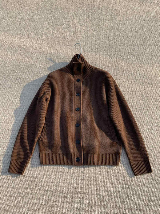 122-1 排他性独家圆正 小禾 专用牦牛绒 两用翻领针织开衫 商品图9