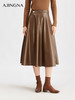 【商场同款】阿菁娜冬季新款复古感A字伞摆半身裙高腰设计金属扣点缀简约不失精致A29D113011 商品缩略图4