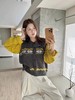 F012211女款费尔岛花纹假两件针织开衫圆领短款 商品缩略图4