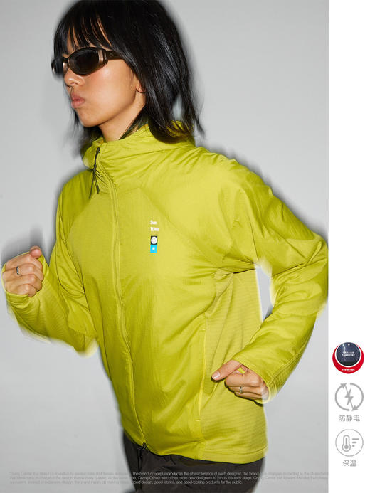 CryingCenter保暖加绒连帽软壳秋冬保暖跑步长袖 女款 商品图2