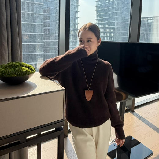 2601312    bsby羊绒 厚款 高领宽松羊绒衫 商品图11