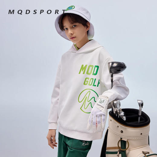 【MQD】【高尔夫】男女童运动连帽卫衣秋新款儿童亲肤透气舒适上衣 商品图3