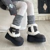 【多种穿法】厚底加绒雪地靴 加厚毛绒 锁温保暖 厚底增高显瘦 任意搭配 商品缩略图3