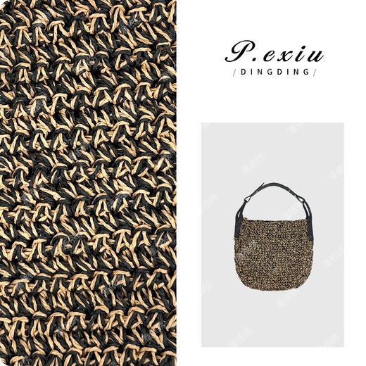 04-5潘依绣丁丁宠粉潘依绣 手工编织女士手提包单肩腋下包 CF1700 商品图0