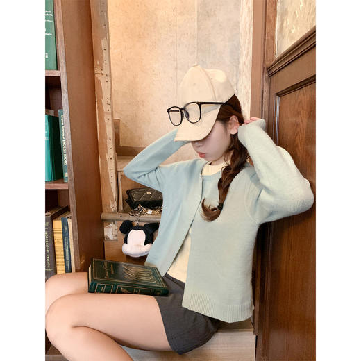 <曾小咸推荐>现货秒杀 ！微信超特价！韩系假两件针织开衫 日常189.99 立减100 秒杀89.99！！ 商品图4