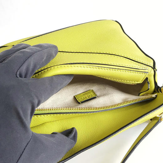 【95新】LOEWE罗意威绿色mini puzzle几何包单肩斜挎包女士 090126TJ43 商品图7