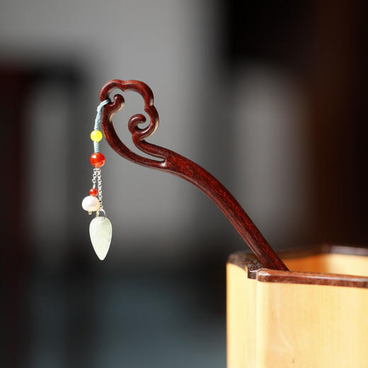 【青山特惠】小叶紫檀【清云】发簪 s20 商品图4