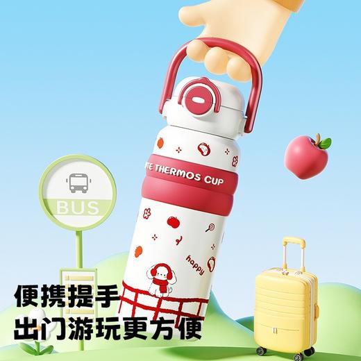 【一杯三饮❗️三秒排气泄压】新款高颜值卡通提手保温杯双饮吨吨杯吸管拎拎杯锁扣弹跳盖大容量。jc 商品图3