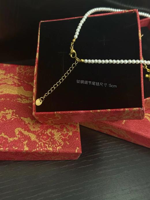 F012237秋冬搭配毛衣好看飞了～珍珠/福牌小马项链 商品图4
