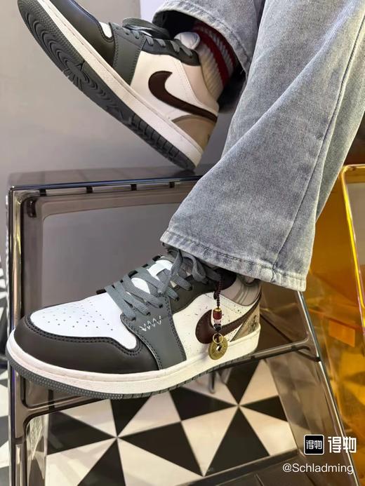 马年限定国风新中式Air Jordan 1礼盒款 潮流精致休闲耐磨低帮复古篮球鞋 商品图6