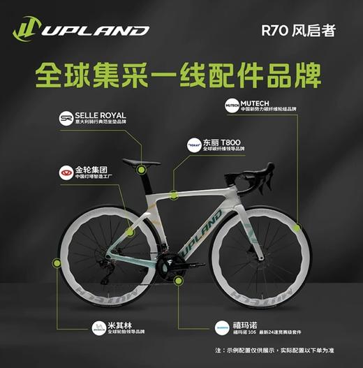 UPLAND阿普兰r70青蛇新款碳纤维破风气动公路自行车105机械\电变大套 商品图2