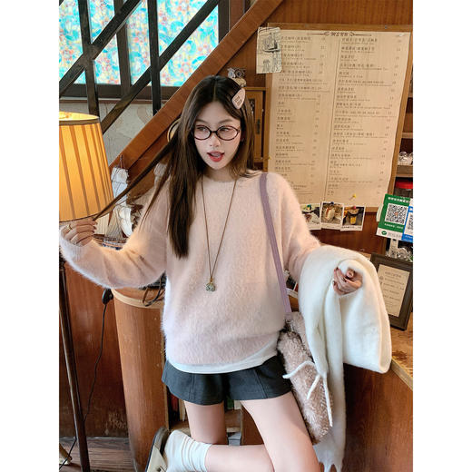 <曾小咸推荐>现货秒杀 ！微信超特价！韩系毛绒毛衣 日常179.99 立减90 秒杀89.99！！ 商品图4