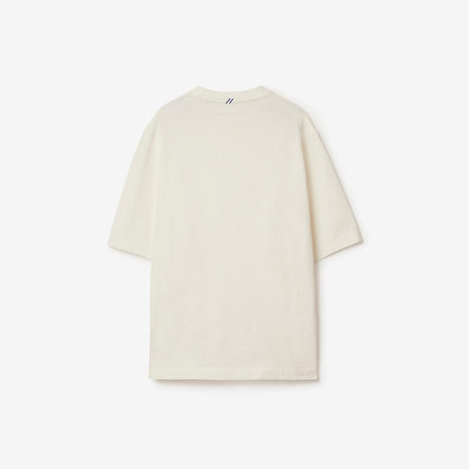 BURBERRY 巴宝莉 男士马术骑士徽标贴花棉质圆领短袖T恤 米色 8083593 B7264 商品图1
