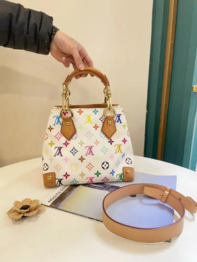 LV 中古 白三彩 薇薇安 手提包