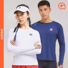 果凡男女款云感长袖速干T恤GTA11149/GTA12150