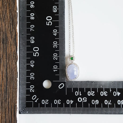 【天然正品】A货翡翠AU750白金镶钻镶天然紫罗兰色貔貅造型翡翠（好运、招财）吊坠项链20.4*11.3*9.5MM（皆取最大值）281225NJS24 商品图2