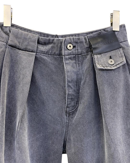 中性款水洗湾刀牛仔裤长裤hu014 商品图2