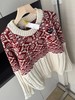 F012212新款麻花纹拼色提花基础圆领毛衣女款 商品缩略图14