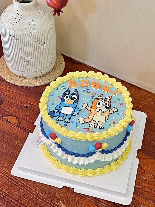 布鲁伊Bluey手绘卡通蛋糕-低糖处理无添加 商品图1