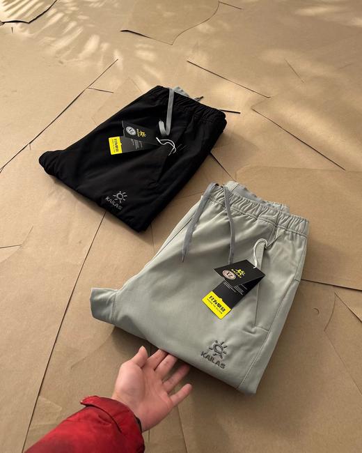 F012231加绒款秋冬新款刺绣户外运动跑步训练防风防水透气冲锋长裤 商品图5