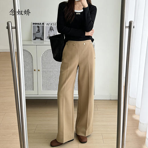 【商场同款】CNT5996 “ 老钱商务裤 ” 经典直筒裤，日常通勤理性务实  挺括抗皱、保形性好 商品图5